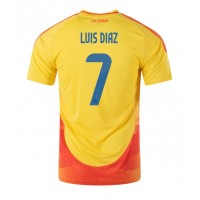 Billiga Colombia Luis Diaz #7 Hemma fotbollskläder Copa America 2024 Kortärmad